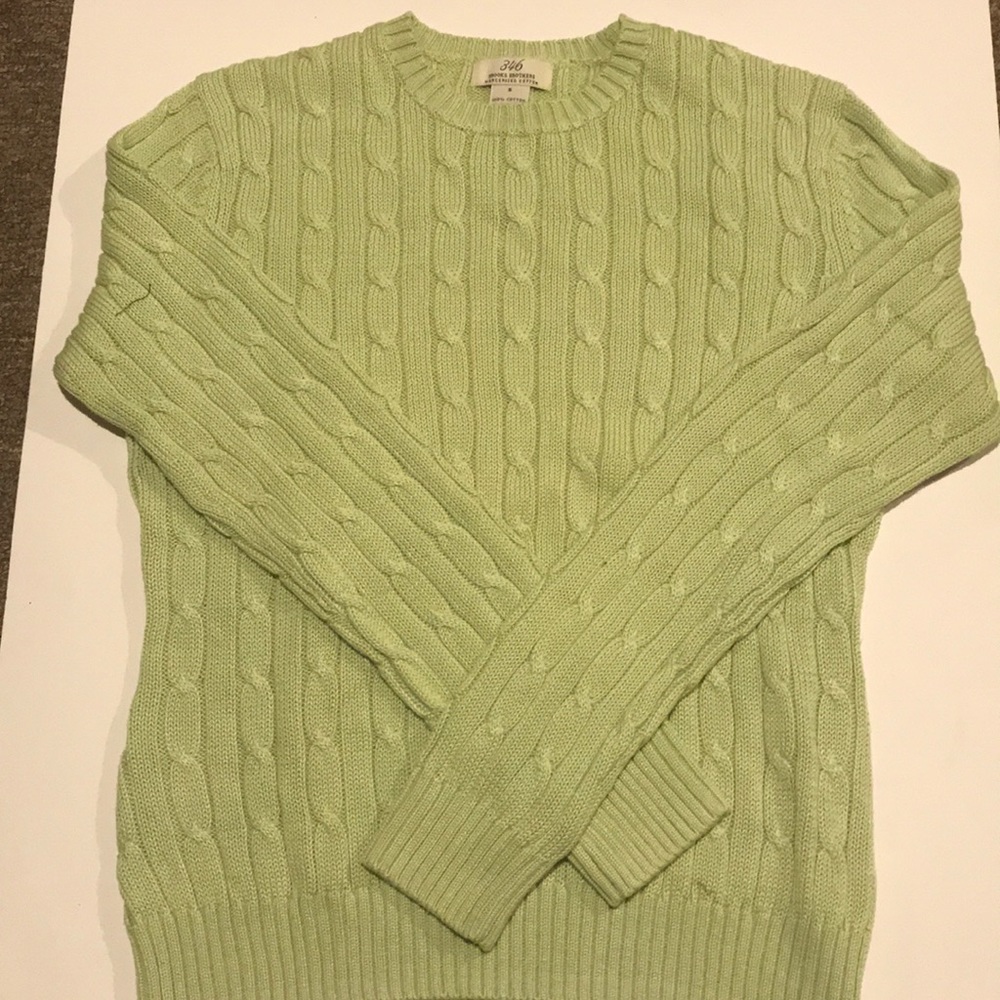 Brooks Brothers cable knit sweater.
